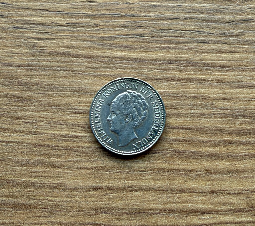 Halve gulden 1929 zilver, Ophalen of Verzenden, Koningin Wilhelmina, ½ gulden, Zilver