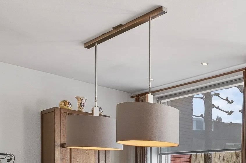 2 mooie , stoffen lampen, Ophalen, Gebruikt, Stof, Minder dan 50 cm