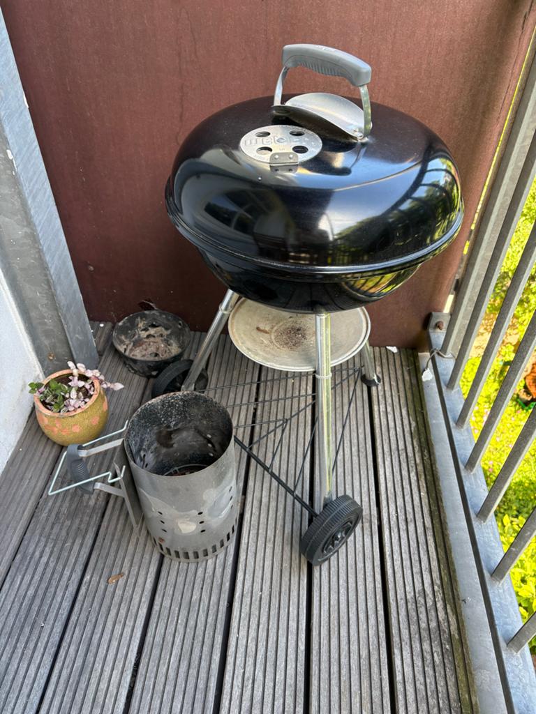 Weber Original Kettle 47cm Houtskoolbarbecue, Tuin en Terras, Ophalen, Gebruikt, Met accessoires