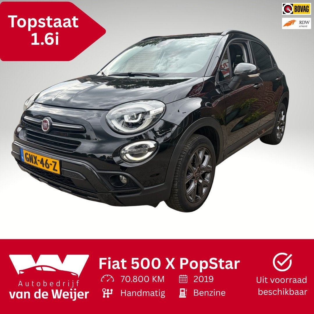 Fiat 500 X 1.6i E-Torq S-DESIGN CITY CROSS, Voorwielaandrijving, Gebruikt, 4 cilinders, Automatische klimaatregeling