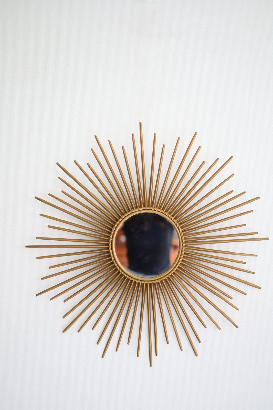 Chaty Vallauris spiegel Sunburst, Huis en Inrichting, Woonaccessoires | Spiegels, Ophalen, Rond, Tijdperk, Zo goed als nieuw