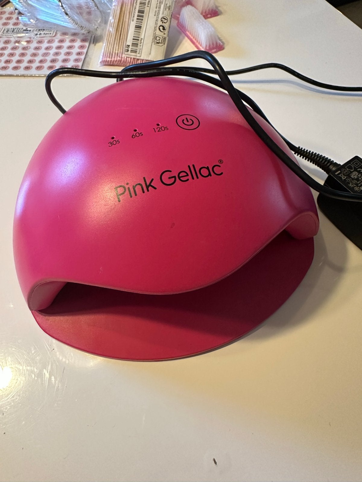 Complete Pink Gellac en Acryl Nagellak Set met Lamp, Ophalen, Gebruikt, Overige typen