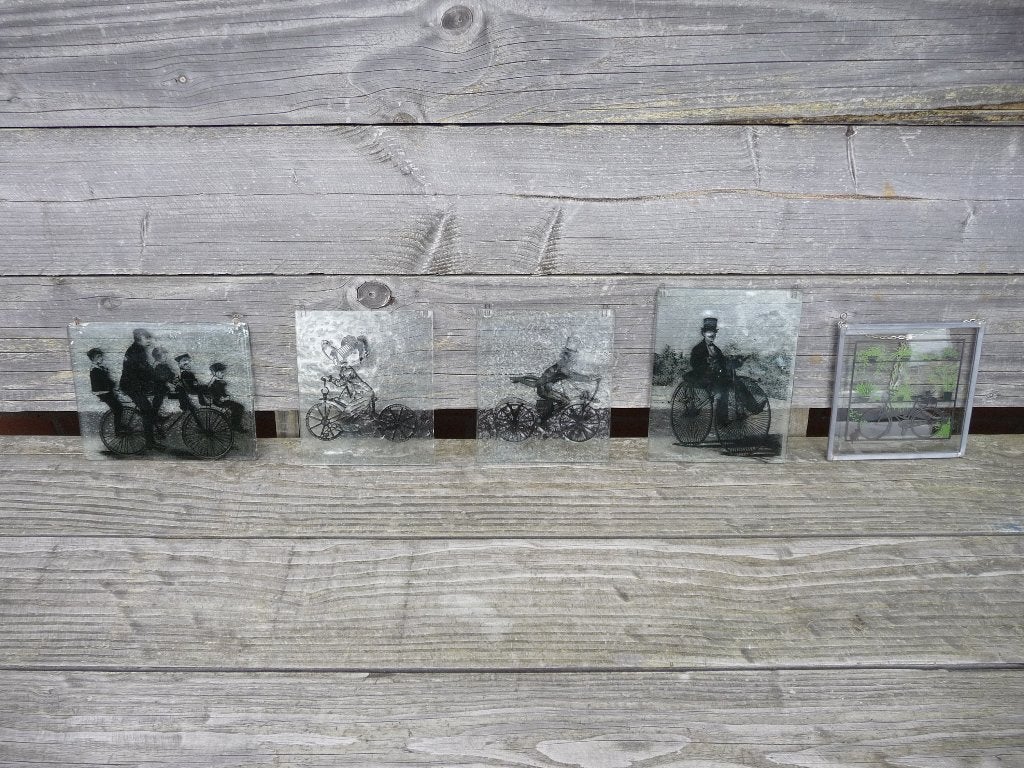 5 Fiets hangers. Van glas en om op te hangen., Ophalen of Verzenden, Gebruikt, Gebruiksvoorwerp