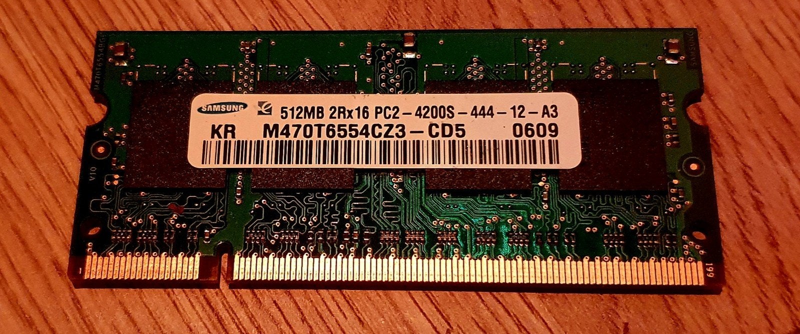 Samsung 512MB DDR2 Laptop RAM Geheugen M470T6554CZ3-CD5, Verzenden, PC2-4200S (533 MHz), DDR2, Laptop