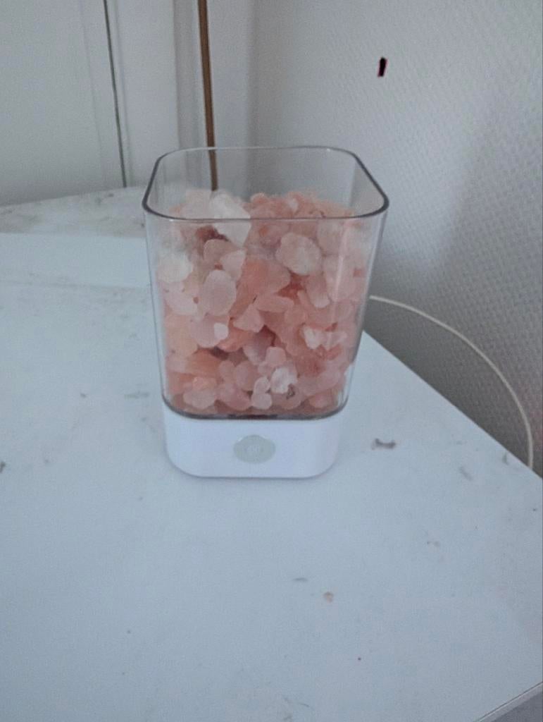 Zoutsteen lampje oplaadbaar - Sfeervolle verlichting, Ophalen of Verzenden, Gebruikt, Modern, Sfeervol, Wellness