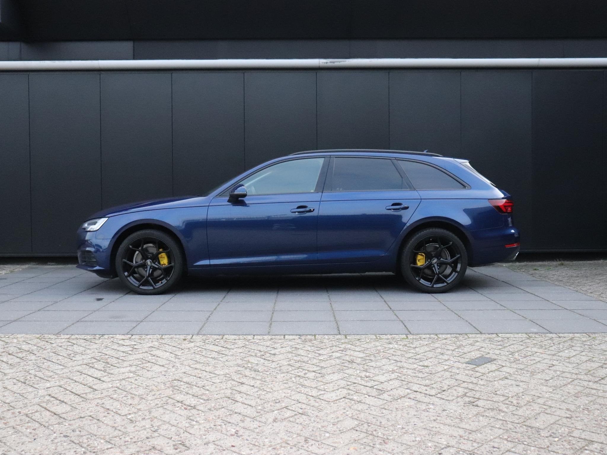 Audi A4 Avant 2.0 TFSI g-tron Design Pro Line Plus | LEDER |, Auto's, Gebruikt, Blauw, A4, Leder