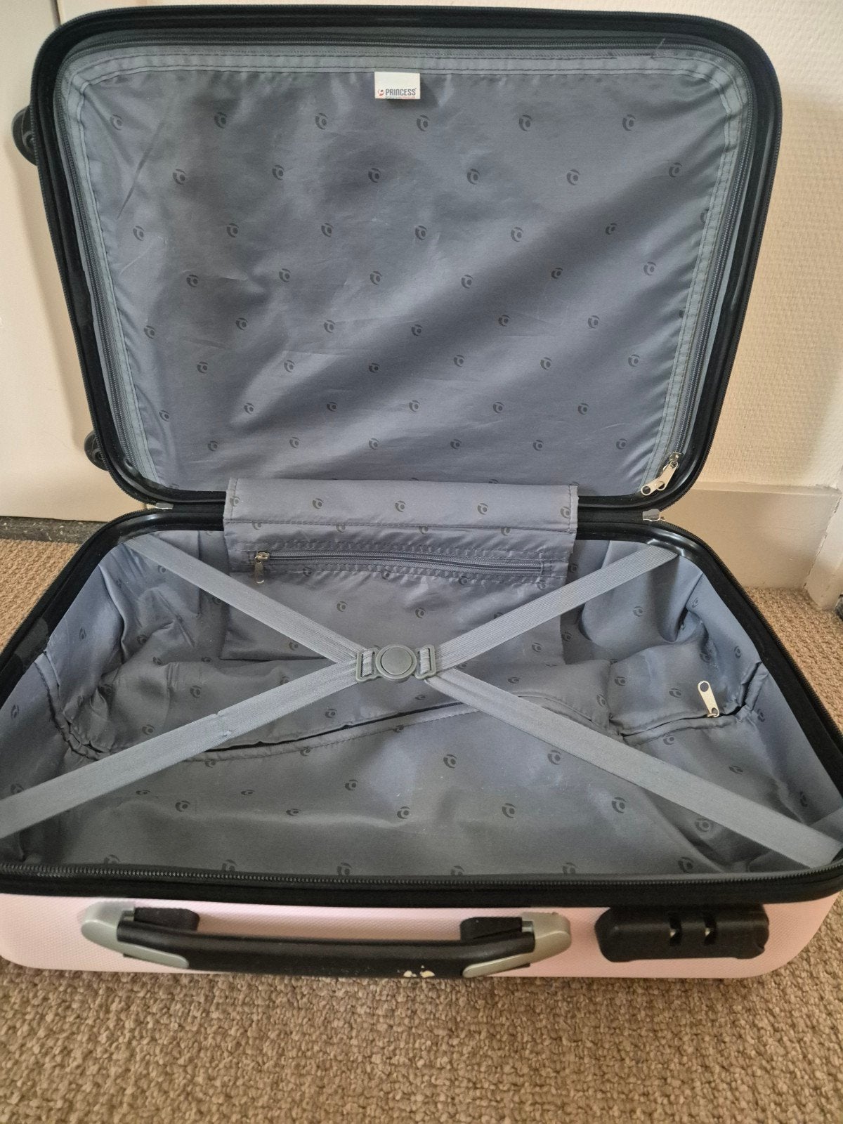 Princess Traveller Handbagage Koffer - Roze, Ophalen, 40 tot 60 cm, Wieltjes, Gebruikt