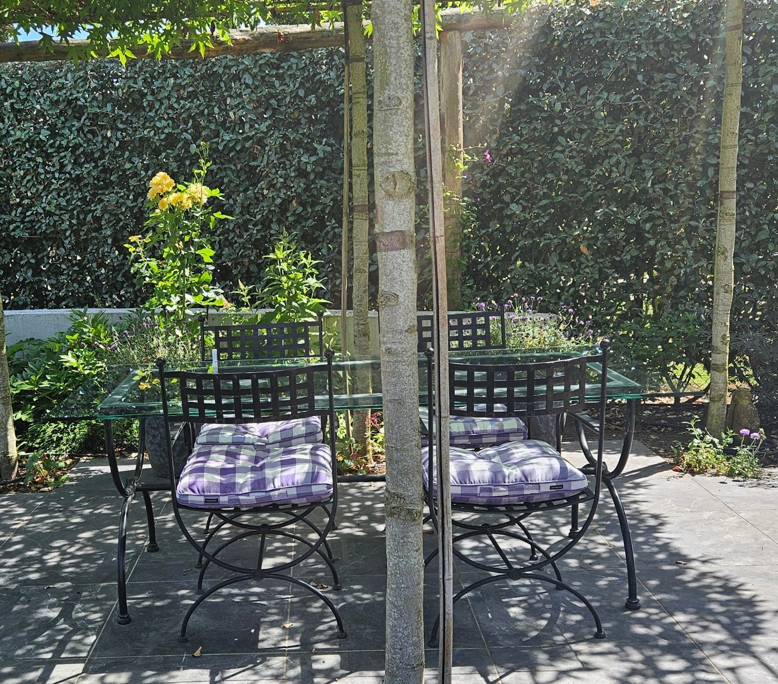 Tuinset, tafel met 4 stoelen, diningset, Ophalen, Gebruikt, Tuinset, Overige materialen