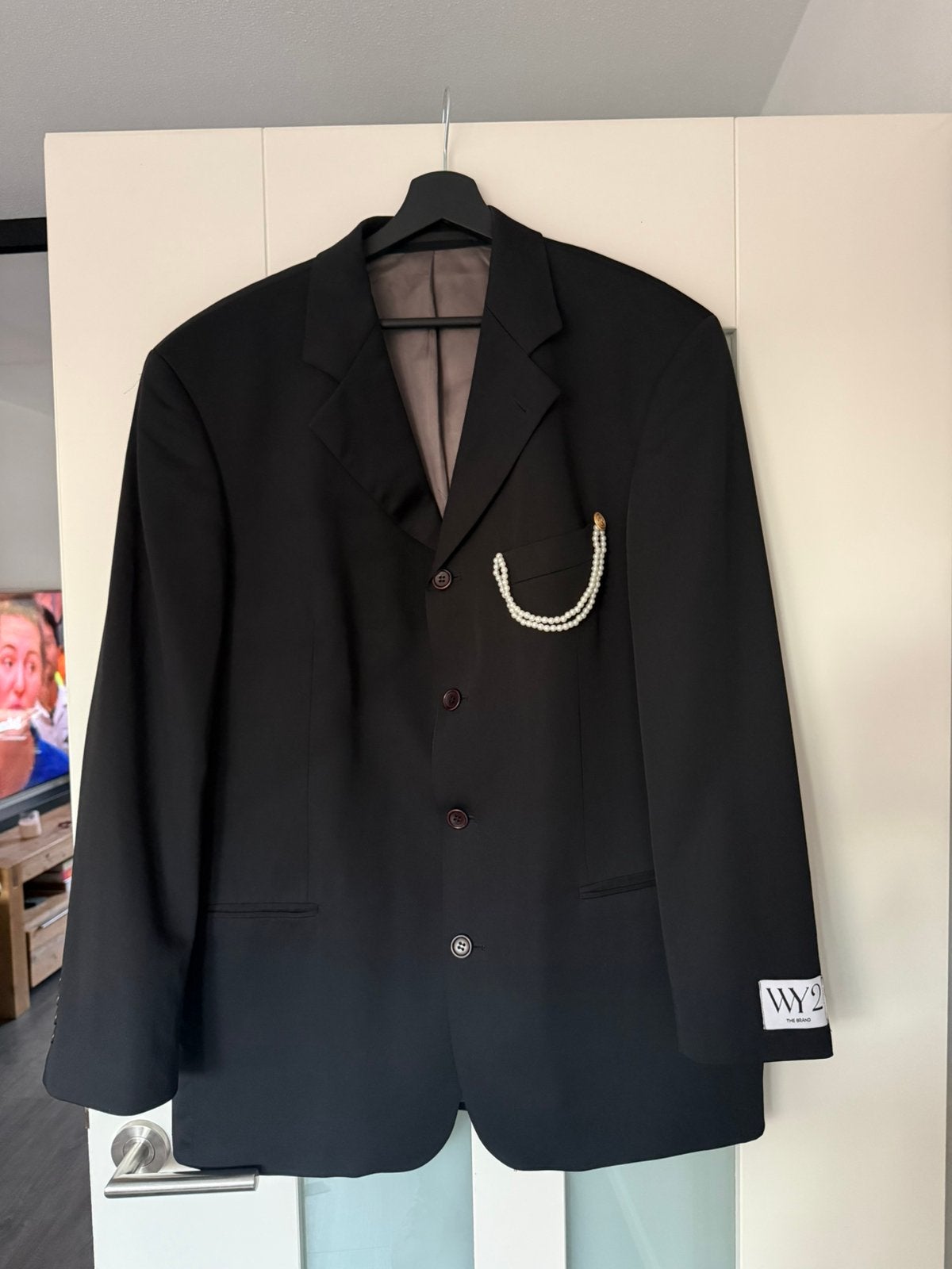 Stijlvol Zwart Heren Colbert - Hugo Boss - Vintage, Kleding | Heren, Ophalen of Verzenden, Gedragen, Maat 52/54 (L), Zwart