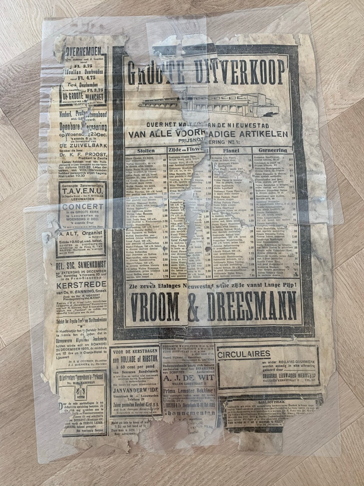 Oud krantenartikel Vroom & Dreesmann - Zeldzaam, Ophalen of Verzenden, Gelezen, Krant