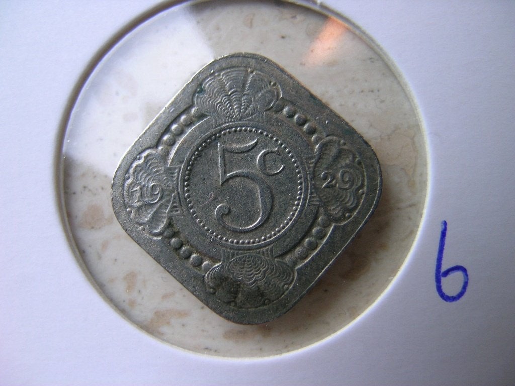 Stuiver 1929 (nr 6), Ophalen of Verzenden, Koningin Wilhelmina, 5 cent, Losse munt