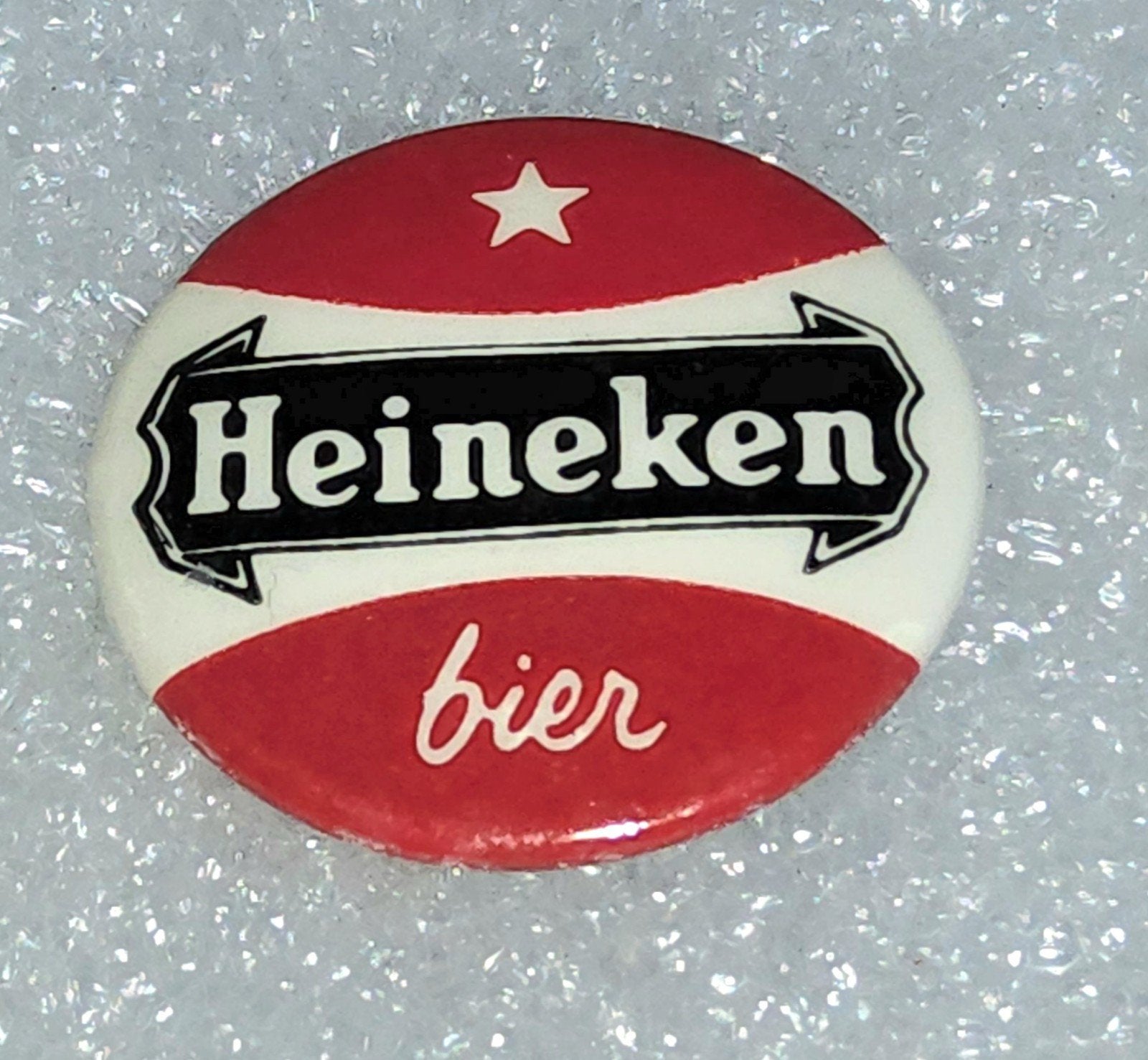 Vintage Heineken Bier Button, Ophalen of Verzenden, Gebruikt, Merk, Button