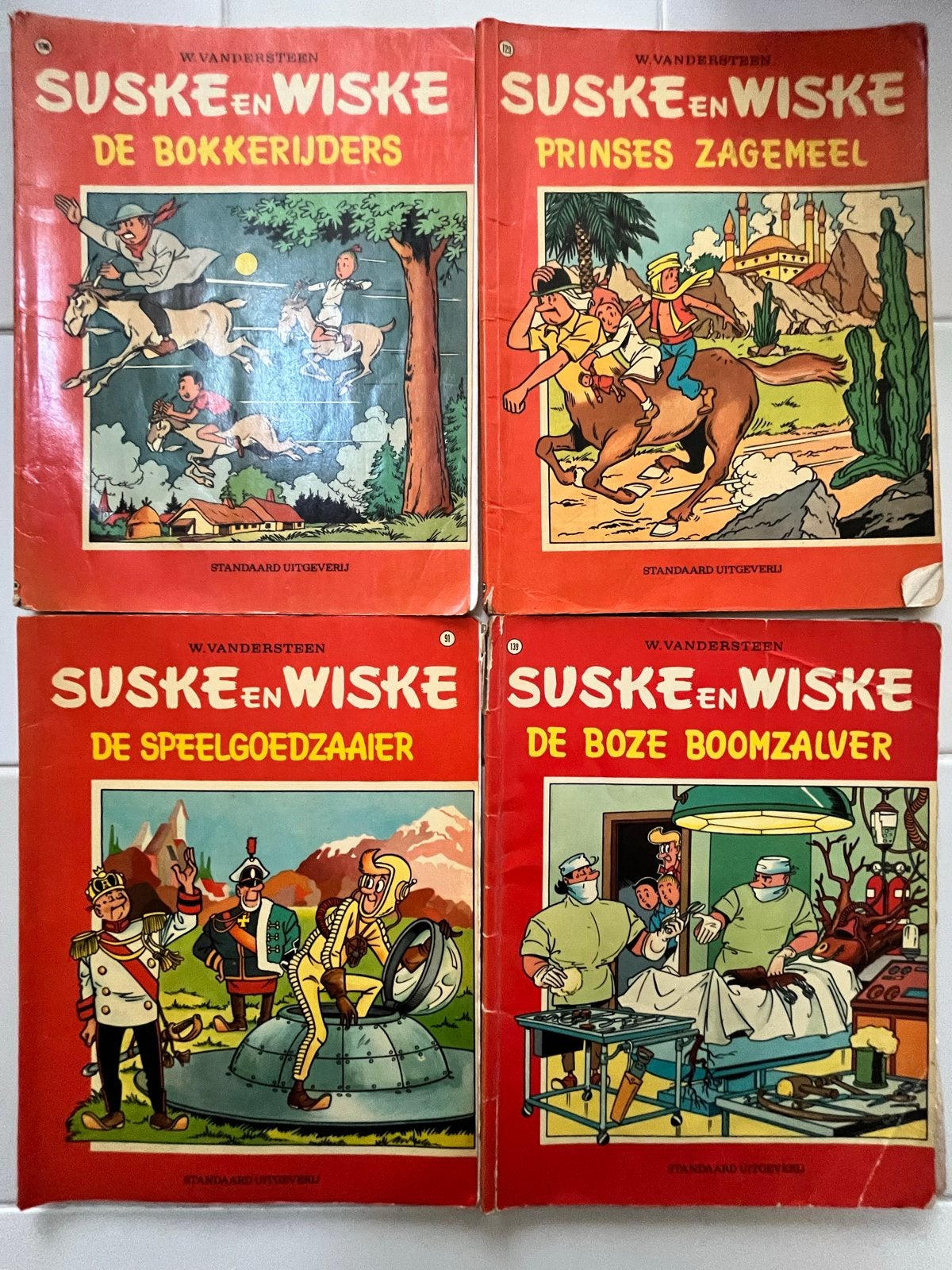 4 Suske en Wiske albums uit de jaren '70 - Klassieke reeks, Meerdere stripboeken, Ophalen of Verzenden, Gelezen