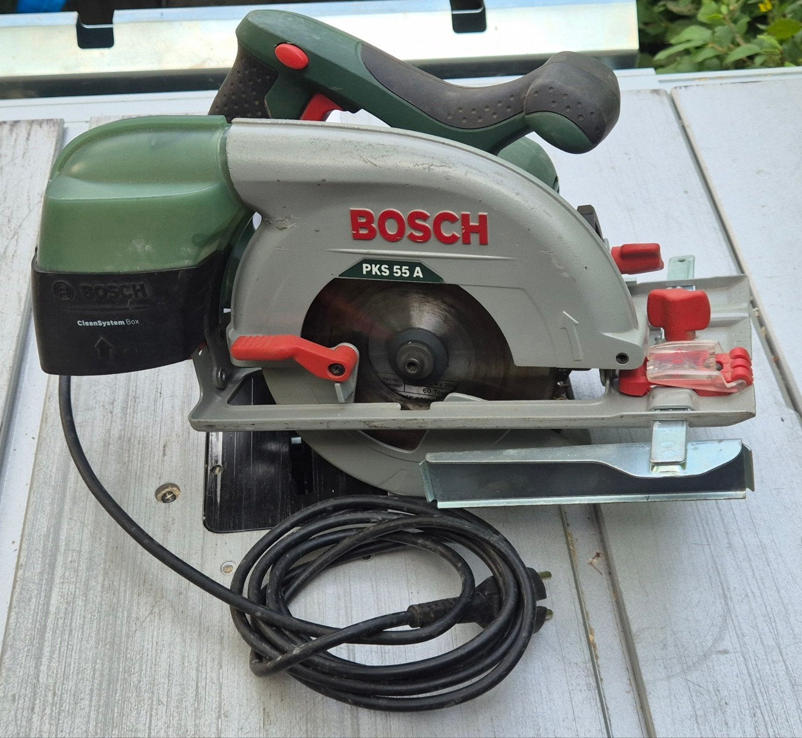 Bosch PKS 55a cirkelzaag, Gebruikt, Cirkelzaag, Ophalen of Verzenden, 30 tot 70 mm