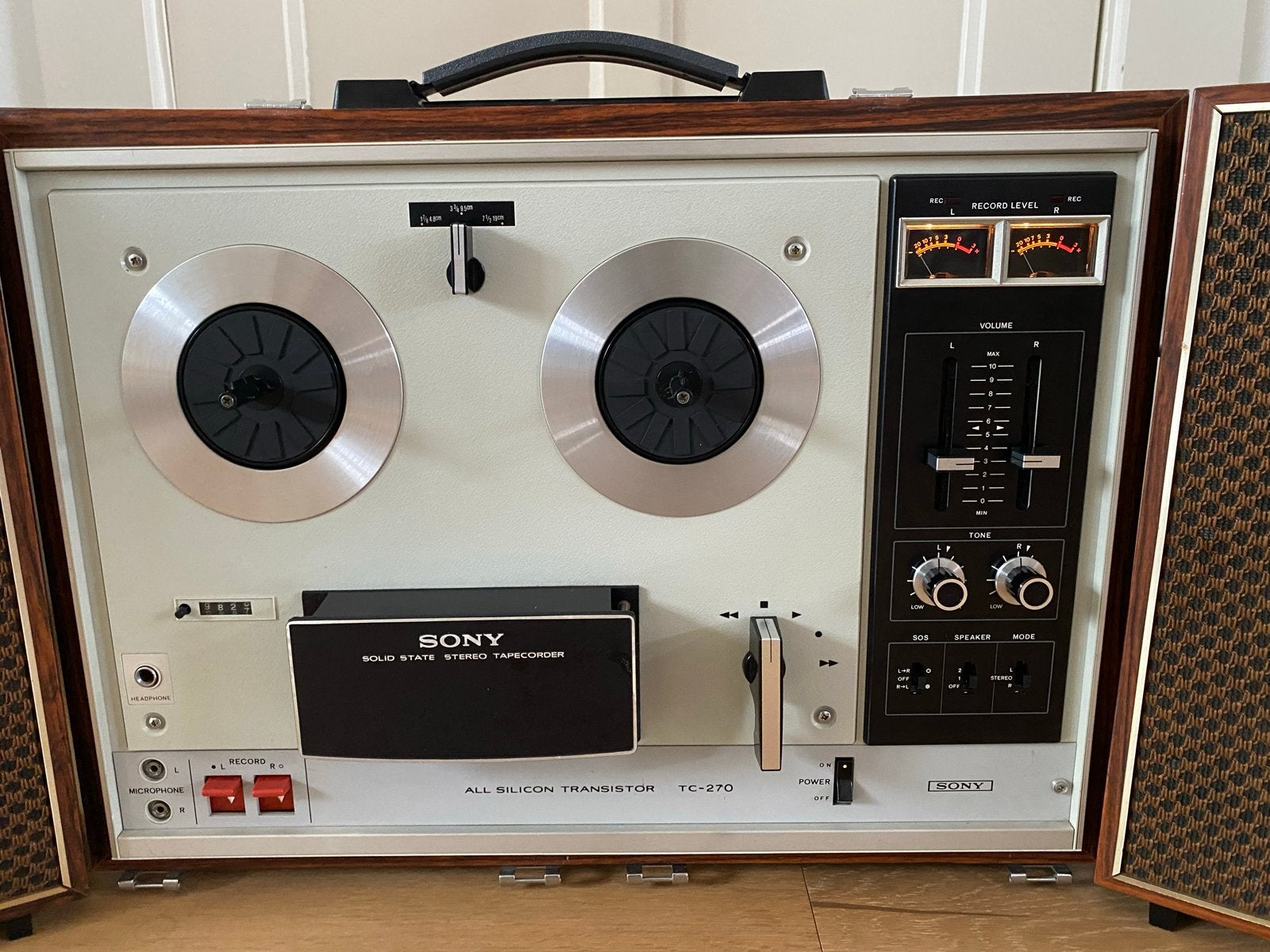 2 Sony TC-270 tapedecks met ingebouwde speakers, Ophalen, Bandrecorder