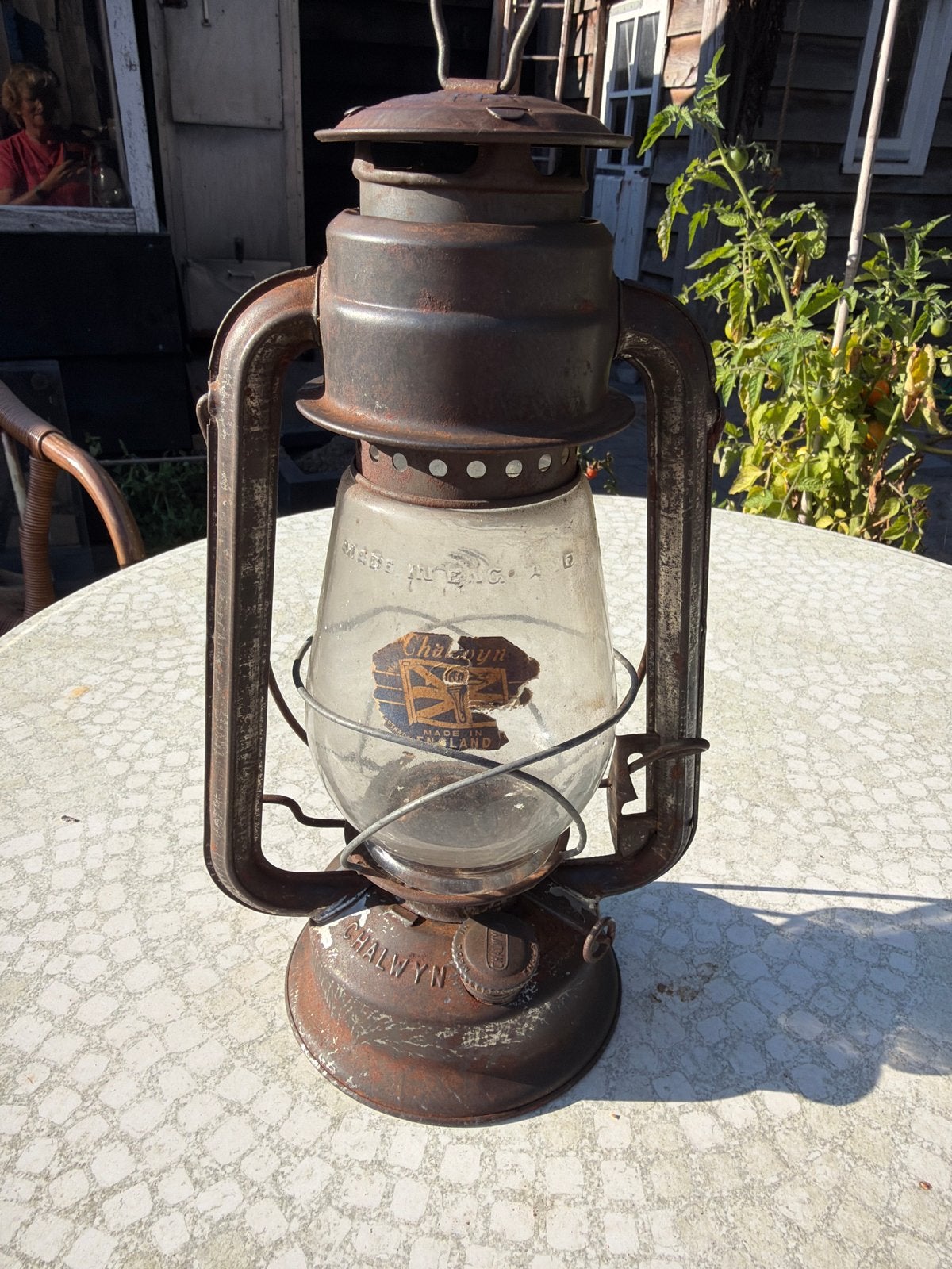 Antieke Chalwyn Far East Stormlamp - Made in England, Antiek en Kunst, Ophalen of Verzenden