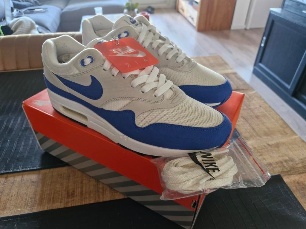 Nike air max one 1 anniversary royal blue us 11,5 eu 45,5, Kleding | Heren, Schoenen, Ophalen, Blauw, Nike, Sneakers of Gympen