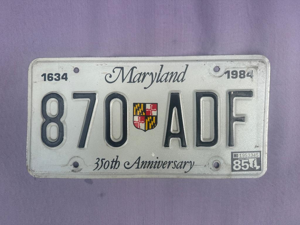 kentekenplaat Maryland (USA), Ophalen of Verzenden, Gebruikt