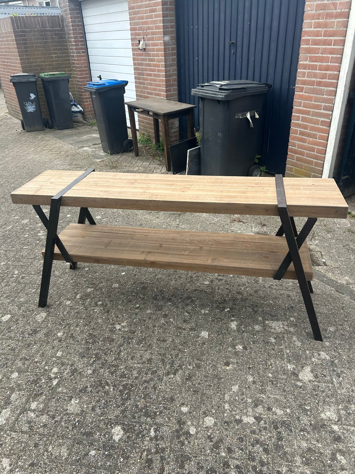 Dressoir 180x80x50 cm - Hout en Metaal, Ophalen, Gebruikt, 150 tot 200 cm, 25 tot 50 cm