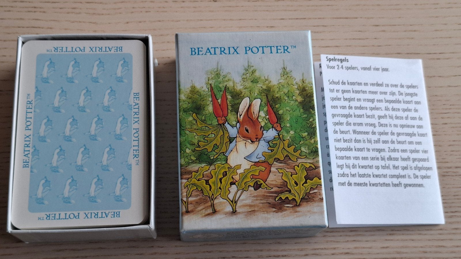 Beatrix Potter Kwartetspel - Vintage Kaartspel, Een of twee spelers, Ophalen of Verzenden, Gebruikt, F. Warne