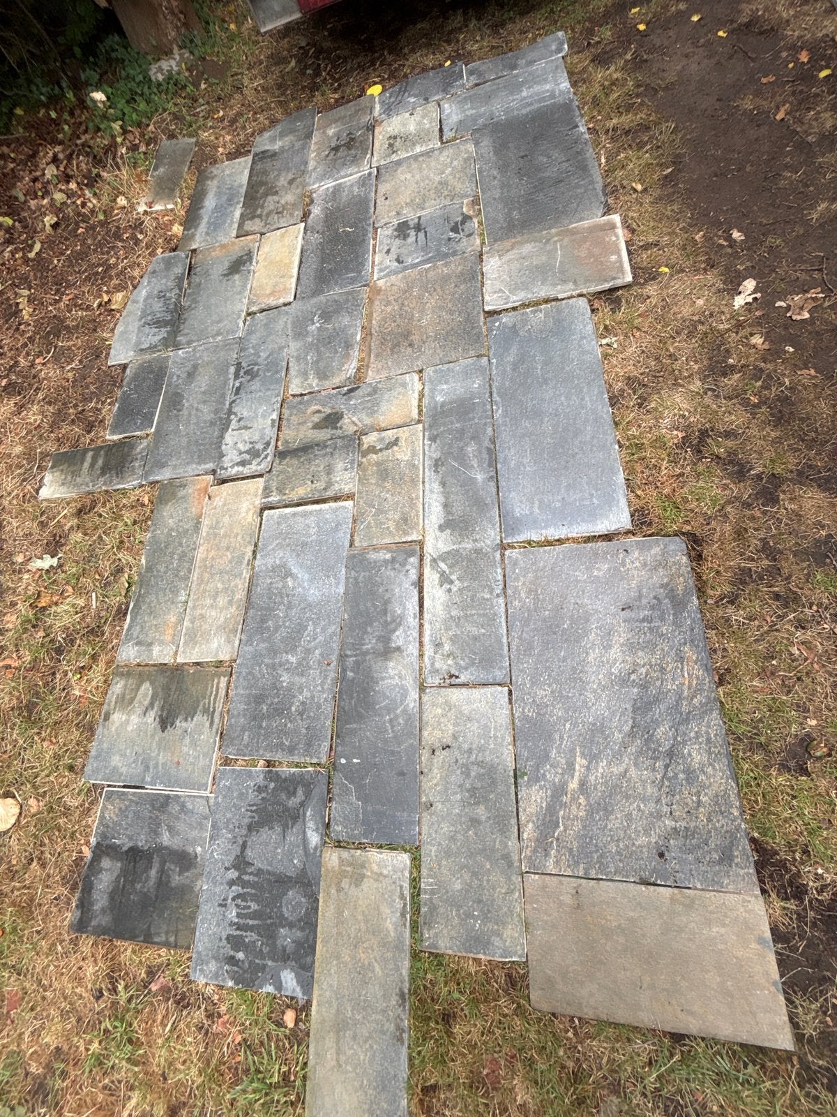 Noorse leisteen, plavuizen, ruim 5m2, natuursteen, Ophalen, Gebruikt, 5 tot 10 m²