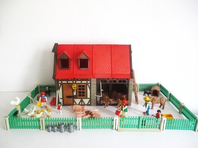 playmobil boerderij 3556 vintage, Ophalen of Verzenden, Gebruikt, Complete set, Gebouw