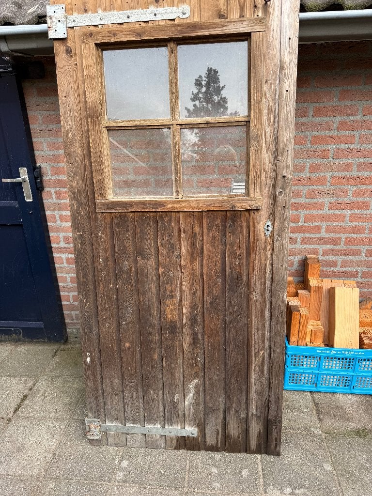 Deur en 2 ramen voor tuinhuis, Gebruikt, Tuinhuis, Minder dan 200 cm, 2 ramen