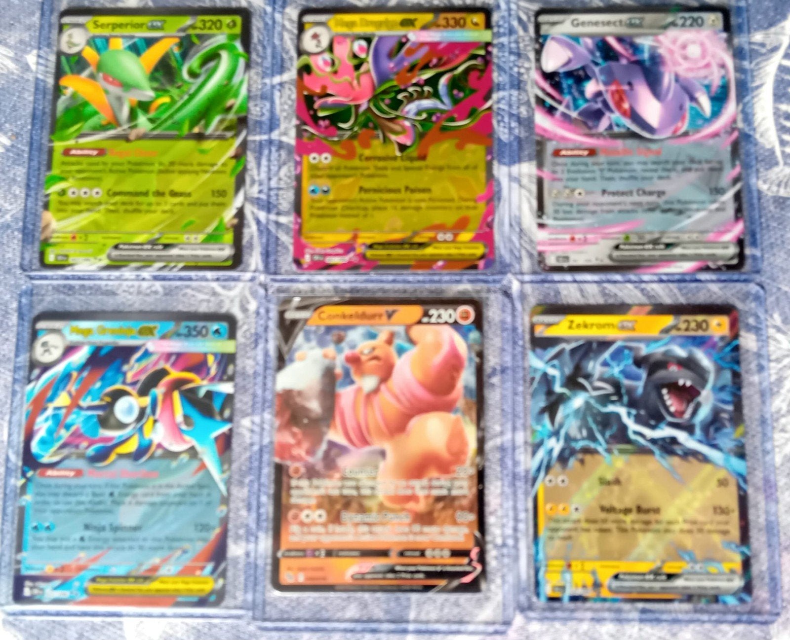 Pokémon kaarten EX, V, VMAX - Serperior, Genesect, Zekrom, Ophalen of Verzenden, Zo goed als nieuw, Meerdere kaarten