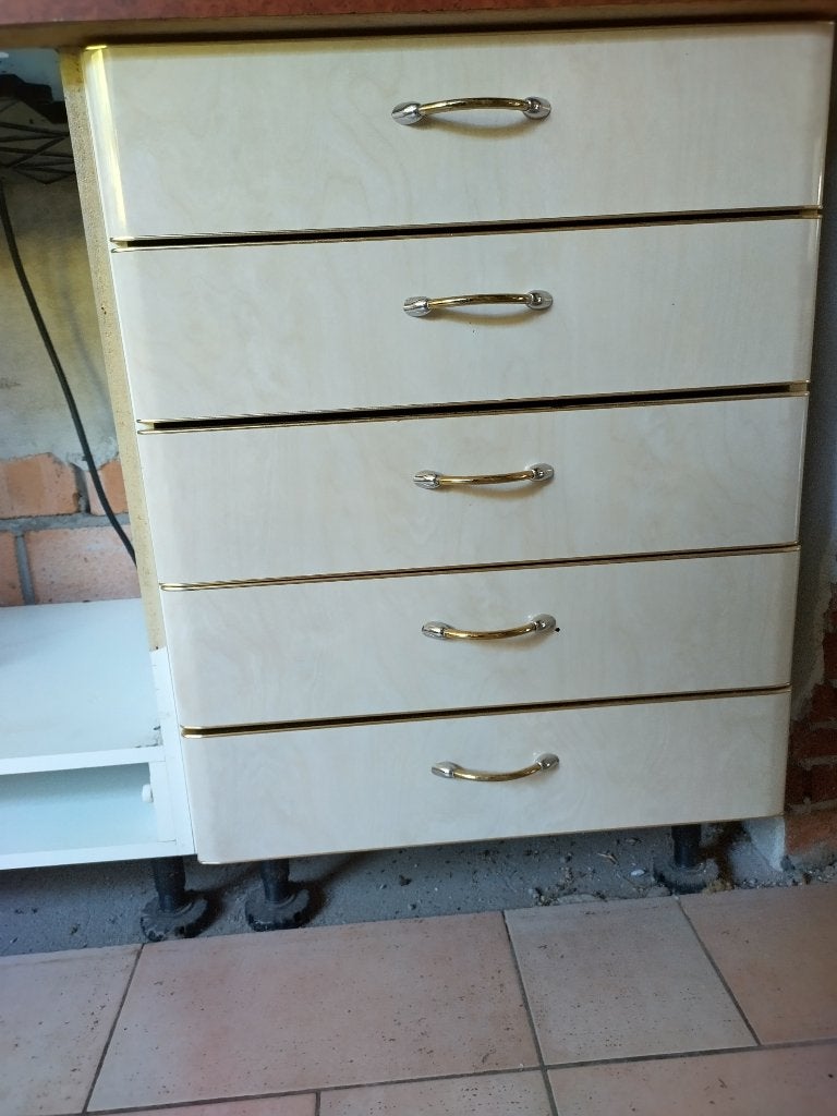 Gebruikte 5 ladenblok keuken ladenblok schuur enz., Ophalen, Gebruikt, Overige kleuren, 50 tot 100 cm