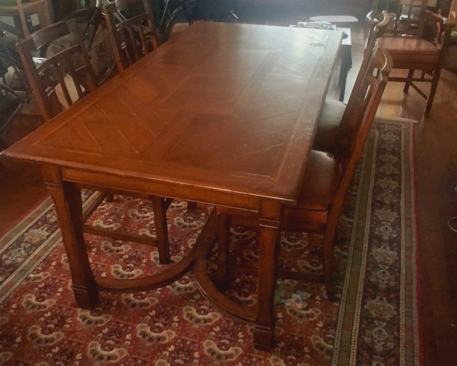 Jugenstil tafel+6 stoel Royal Antique Collection  Schuitema., Ophalen, Gebruikt, 50 tot 100 cm, Vijf personen of meer