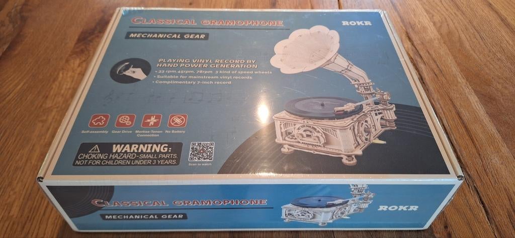 ROKR Zelfbouw Klassieke Grammofoon speler, Ophalen of Verzenden, Nieuw, Overige merken