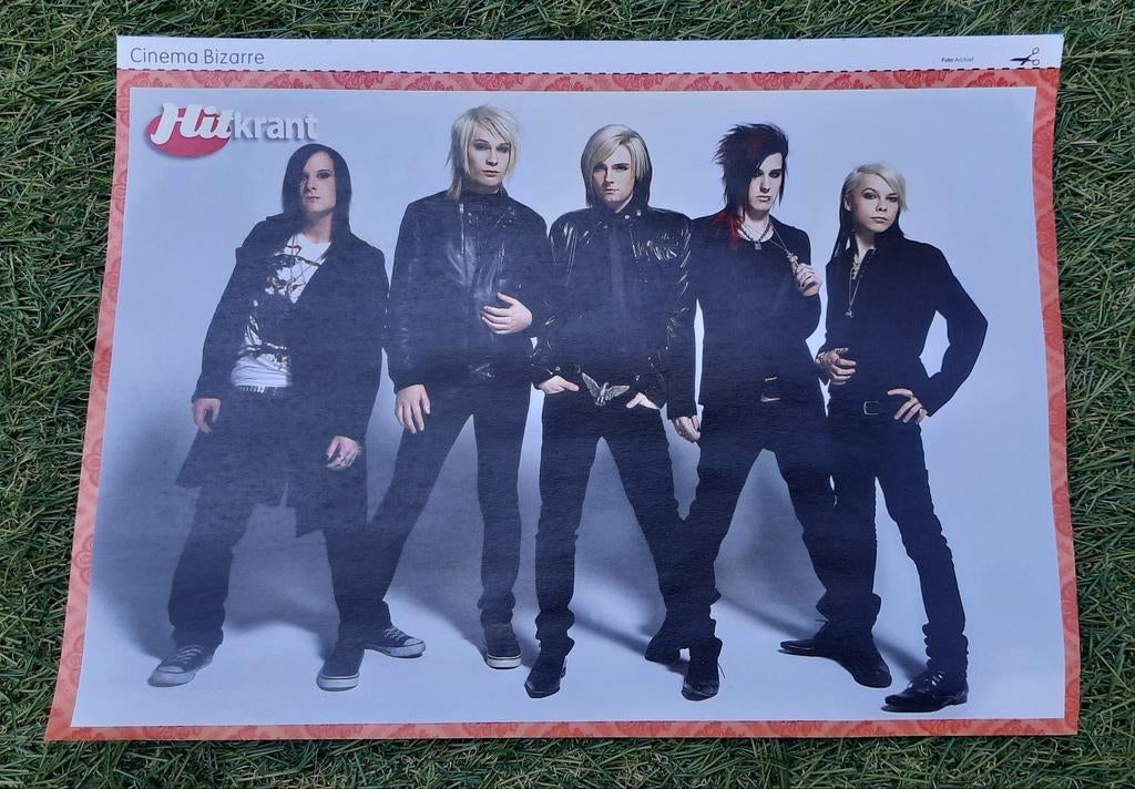 Poster A4 Hitkrant 2008 Cinema Bizarre / Robert Pattinson, A4 of kleiner, Ophalen of Verzenden, Muziek, Rechthoekig Staand