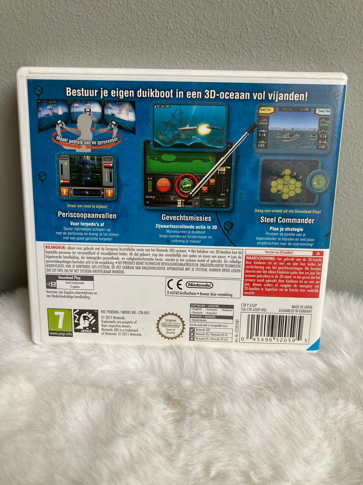 =Bijna Nieuw== Steel Diver - Nintendo 3DS Duikboot Simulatie, 1 speler, Ophalen of Verzenden, Zo goed als nieuw, Simulatie