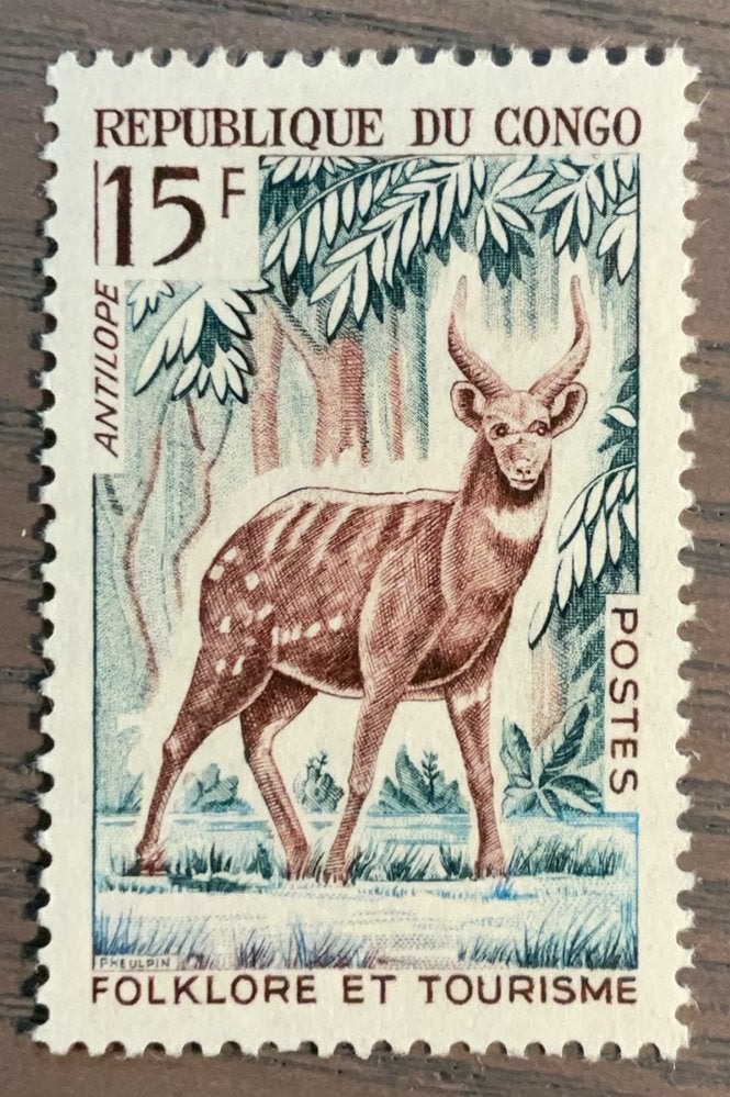 Congo Brazzaville - antilope, Ophalen of Verzenden, Overige landen, Postfris