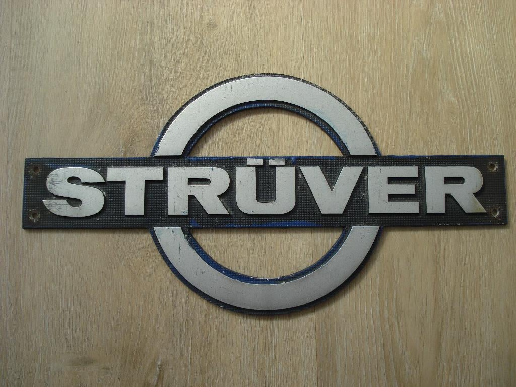 naamplaat bord Strüver diesel generator motor embleem, Ophalen, Gebruikt, Reclamebord