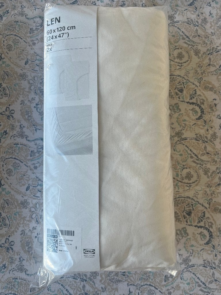 IKEA LEN fitted sheet / / hoeslaken 60x120 cm (2 stuks), Kinderen en Baby's, Ophalen, Jongetje of Meisje, Nieuw, Kinderbed
