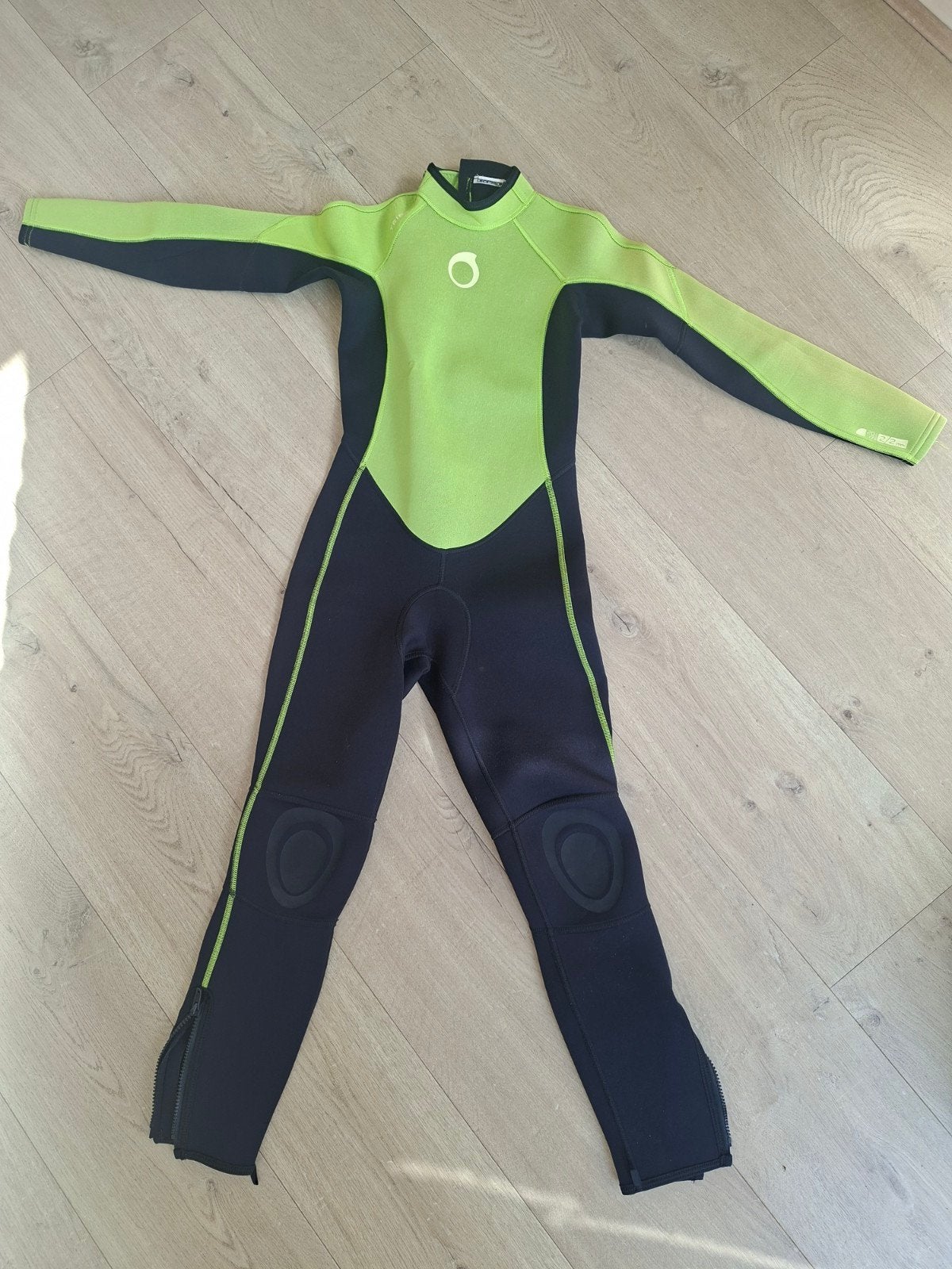 Wetsuit voor kinderen - Zwart/Groen, maat 152, Watersport en Boten, Wetsuit, Gebruikt, Kind, Onbekend