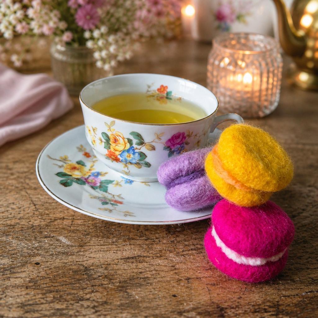 Naaldvilt Macarons pakket - Maak 3 Macarons, Ophalen of Verzenden, Nieuw, Gebruiksvoorwerp, Wolvilt