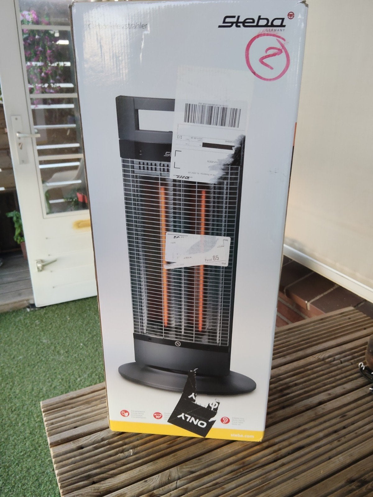 2x Steba CH 1 ECO Carbon-Infraroodstraler - per stuk € 50,, Ophalen, Minder dan 60 cm, 80 cm of meer, 800 watt of meer