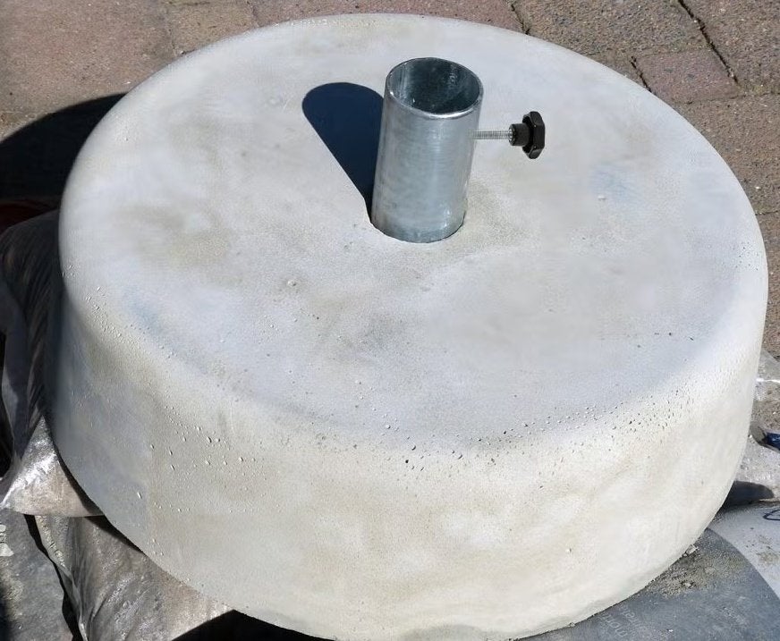 Parasol voet cq droogmolen houder van beton, 35 of 50 kg., Ophalen, Nieuw, 3 tot 4 meter, Parasolvoet