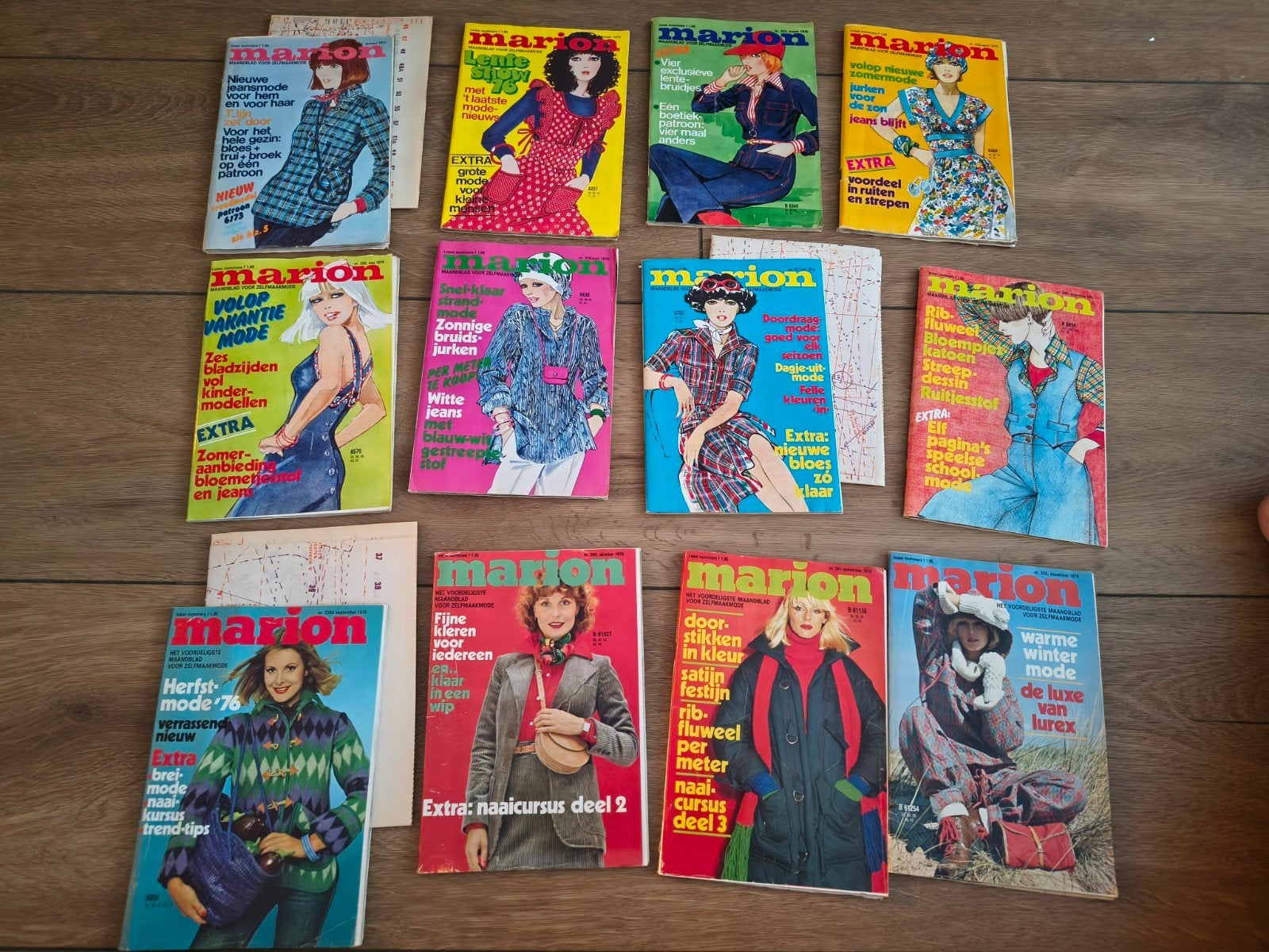 1976 jaargang marion zelfmaakmode seventies fashion mode, Ophalen of Verzenden, Gebruikt, Marion