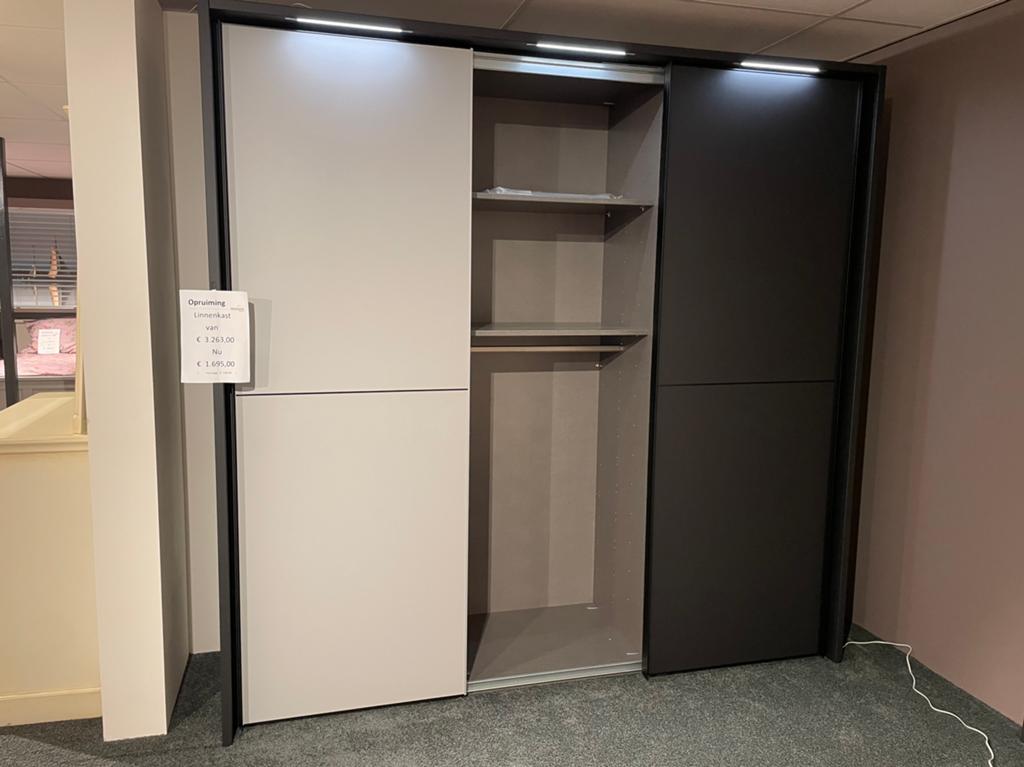 Showmodel schuifdeurkast Nolte van €3263,- voor €1695,-, Ophalen, Nieuw, 50 tot 75 cm, 200 cm of meer