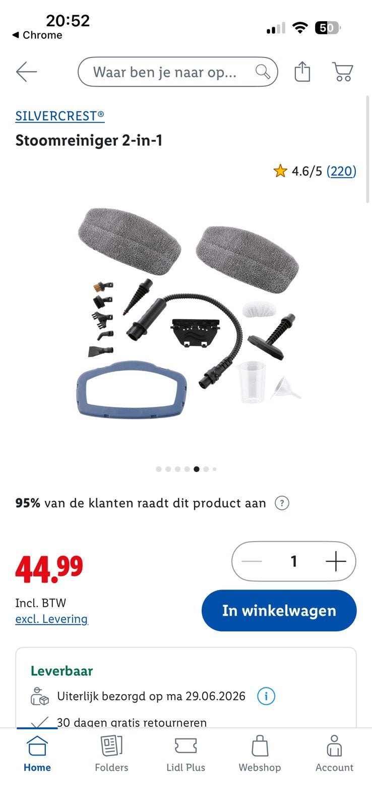 Silvercrest kledingstomer - Niet alles compleet, Ophalen of Verzenden, Zo goed als nieuw, Stoomreiniger