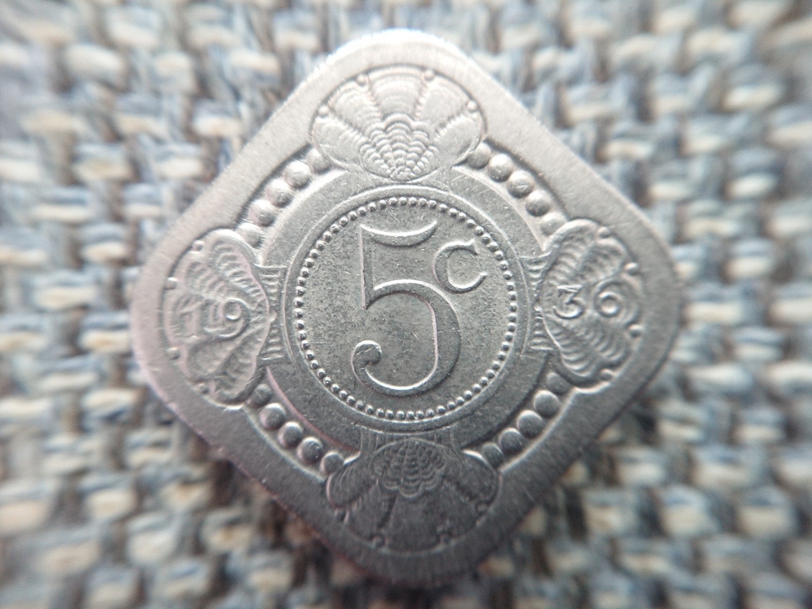 5 cent of stuiver 1936 Wilhelmina unc, Ophalen of Verzenden, Koningin Wilhelmina, 5 cent