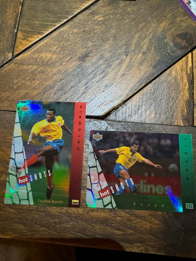 Upper Deck 1994 Hot Shots holografische kaarten, Verzamelen, Sportartikelen en Voetbal, Ophalen of Verzenden, Gebruikt, Buitenlandse clubs