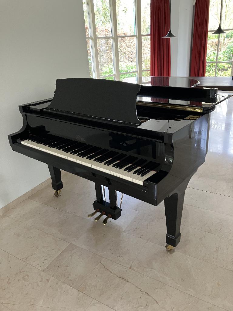 Vleugel, Muziek en Instrumenten, Piano's, Ophalen, Gebruikt, Zwart, Hoogglans