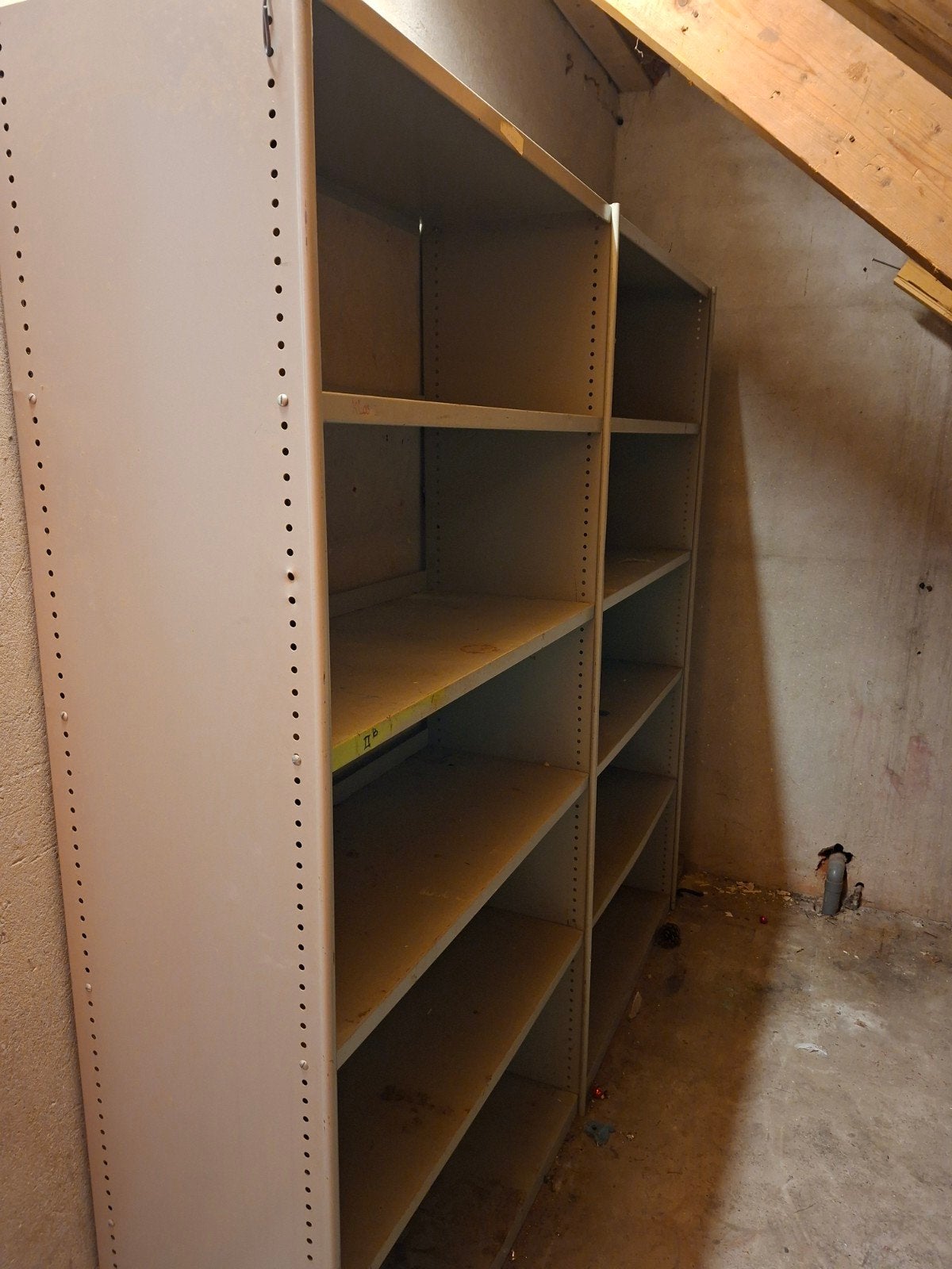 oude metalen magazijn kast, 2 bij 2 meter vintage, Ophalen, Gebruikt