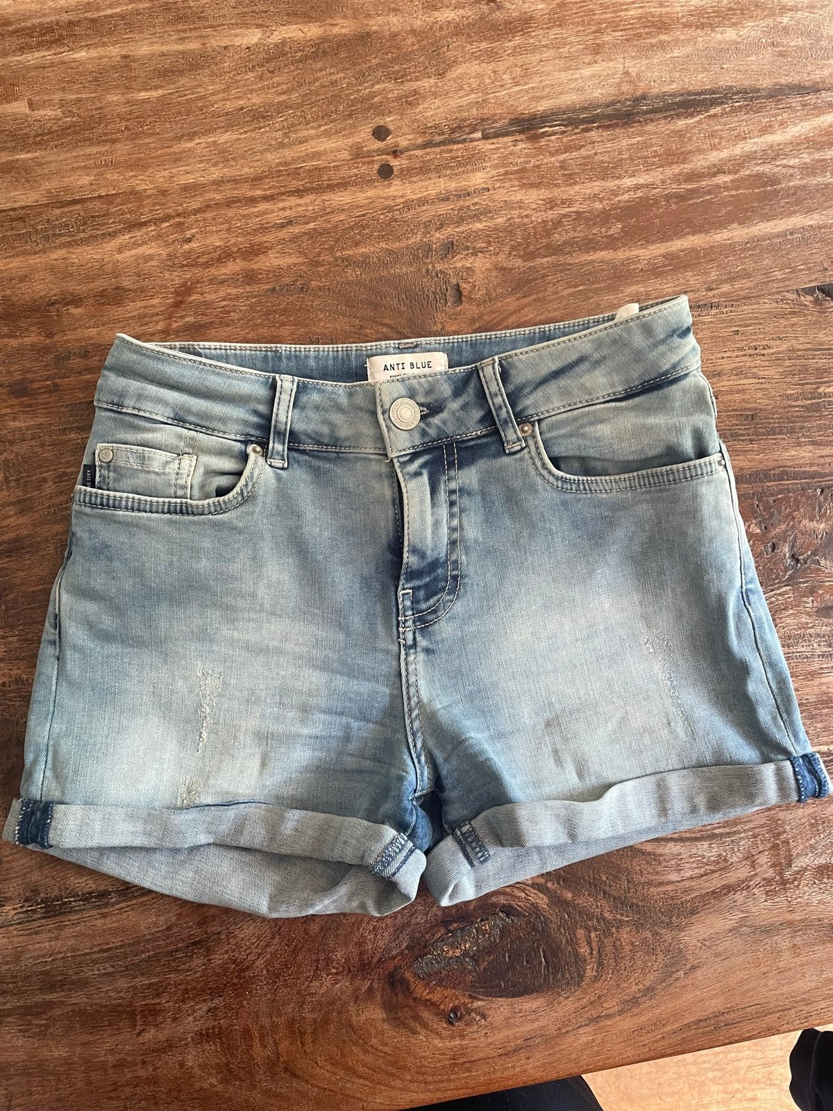 Anti Blue spijkerbroekje/shortje maat XS, Ophalen, Kort, Blauw, Maat 34 (XS) of kleiner