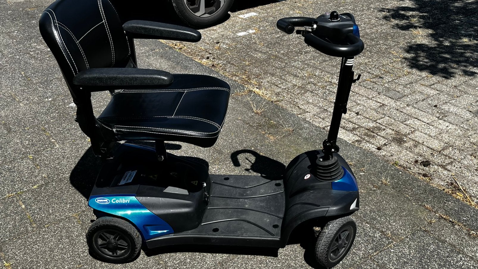 Scootmobiel colibri blauw, Diversen, Brommobielen en Scootmobielen, 10 km/u of minder, Zo goed als nieuw, 15 km of minder, Ophalen