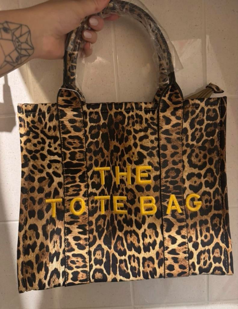 Nieuwe Tote Bag Tijgerprint - 28x32 cm, Verzenden, Zo goed als nieuw, Bruin, Shopper